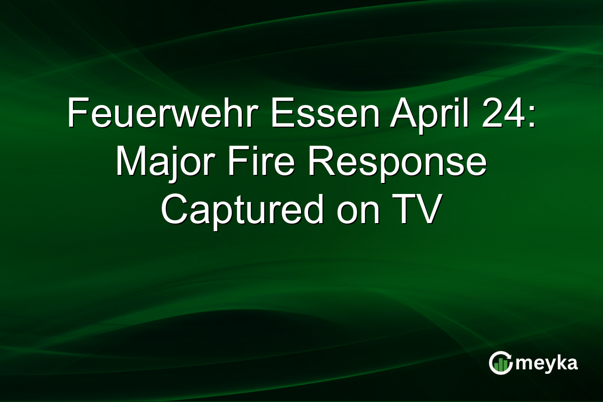 Feuerwehr Essen April 24: Major Fire Response Captured on TV