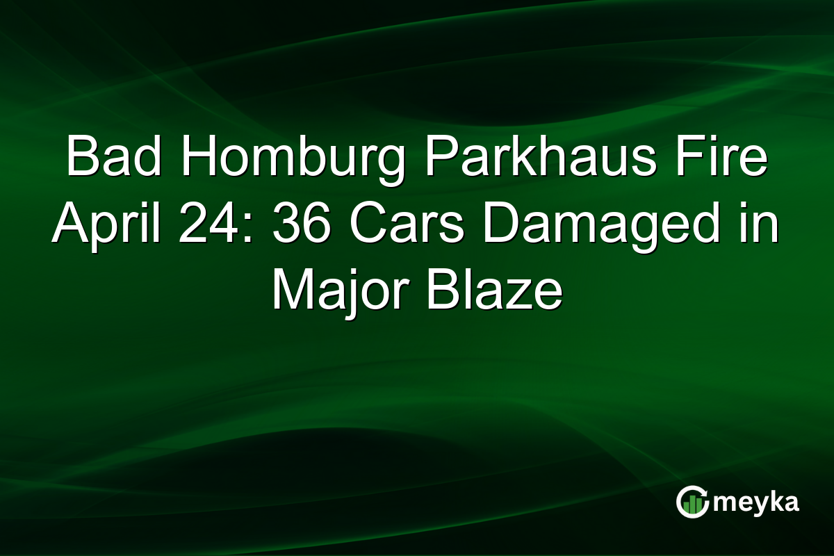 Bad Homburg Parkhaus Fire April 24: 36 Cars Damaged in Major Blaze