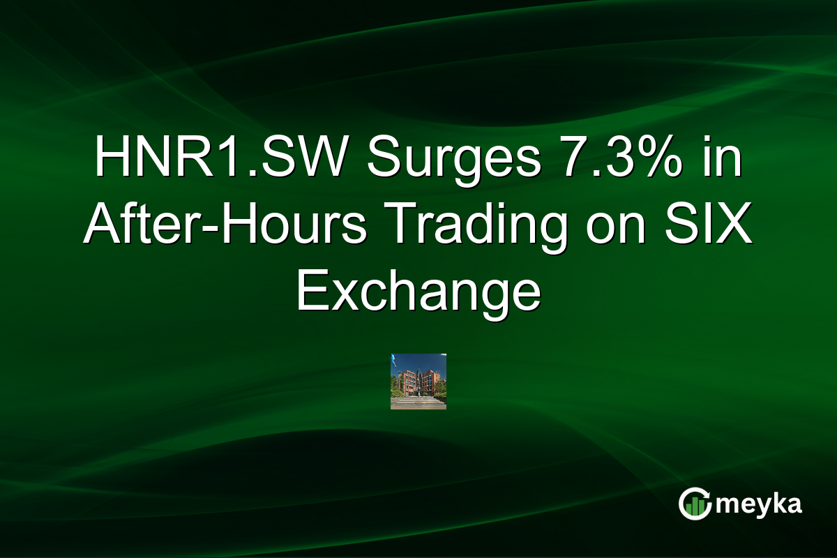 HNR1.SW Surges 7.3% in After-Hours Trading on SIX Exchange