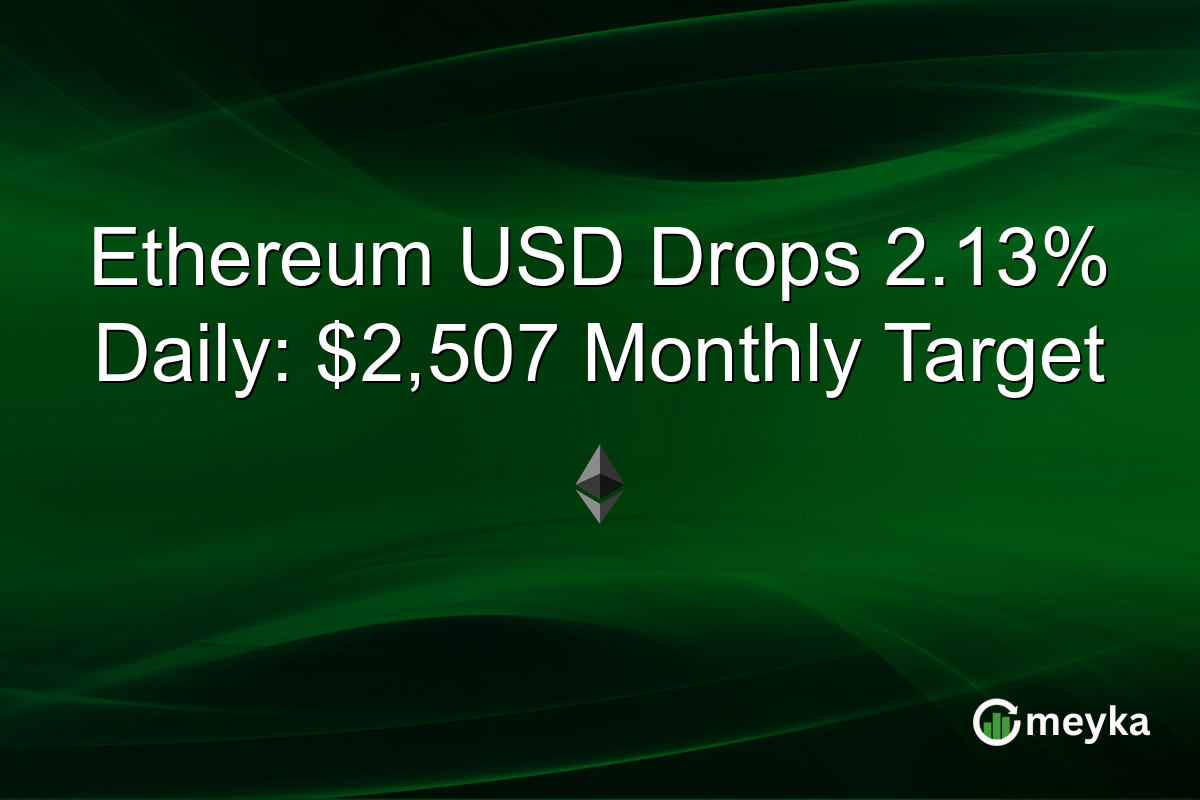 Ethereum USD Drops 2.13% Daily: $2,507 Monthly Target