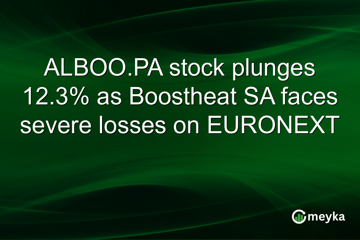 ALBOO.PA stock plunges 12.3% as Boostheat SA faces severe losses on EURONEXT