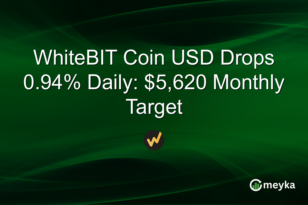 WhiteBIT Coin USD Drops 0.94% Daily: $5,620 Monthly Target
