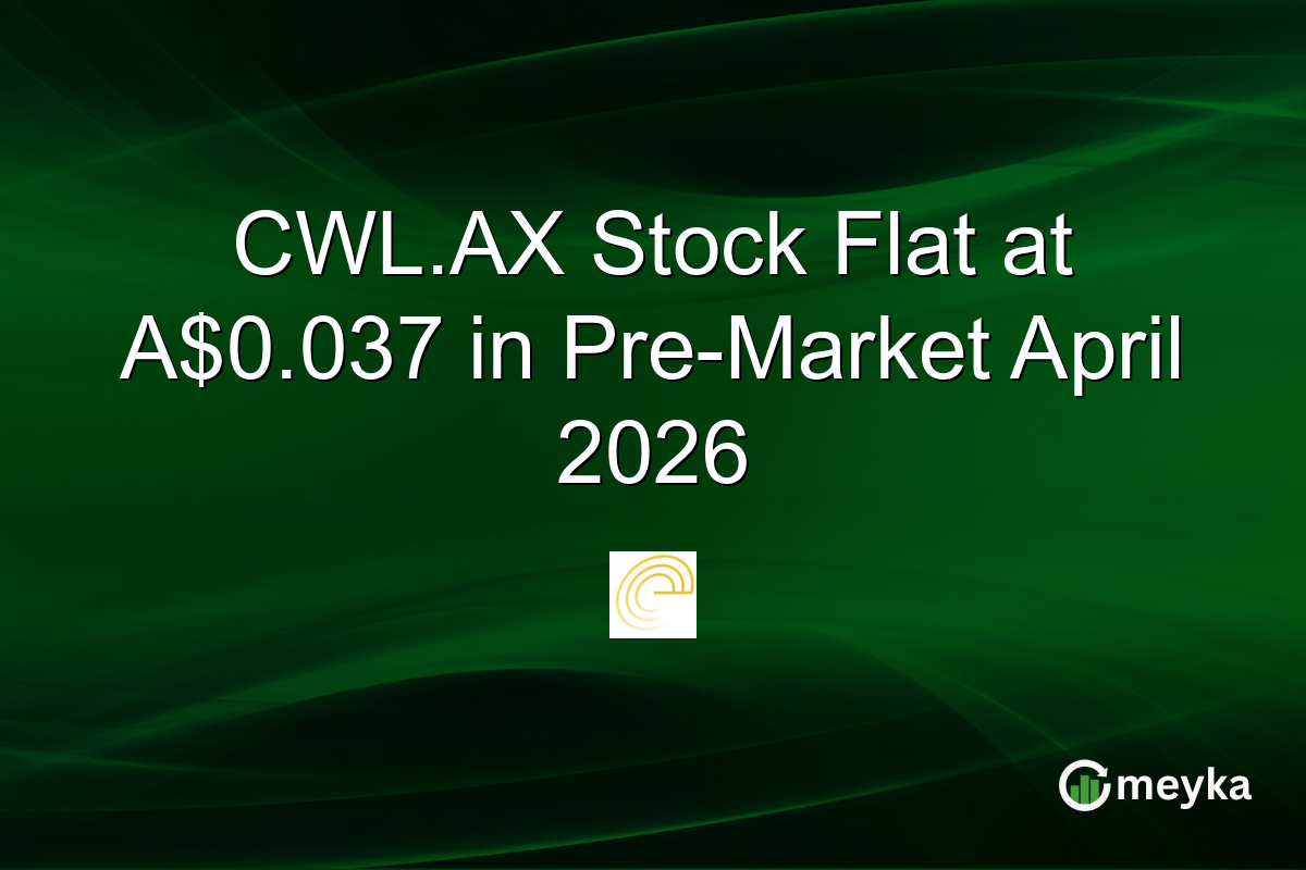 CWL.AX Stock Flat at A$0.037 in Pre-Market April 2026