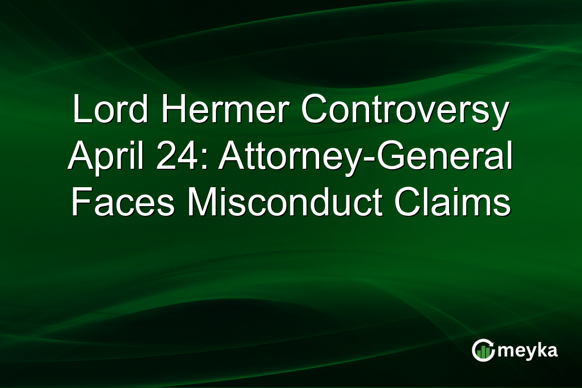 Lord Hermer Controversy April 24: Attorney-General Faces Misconduct Claims