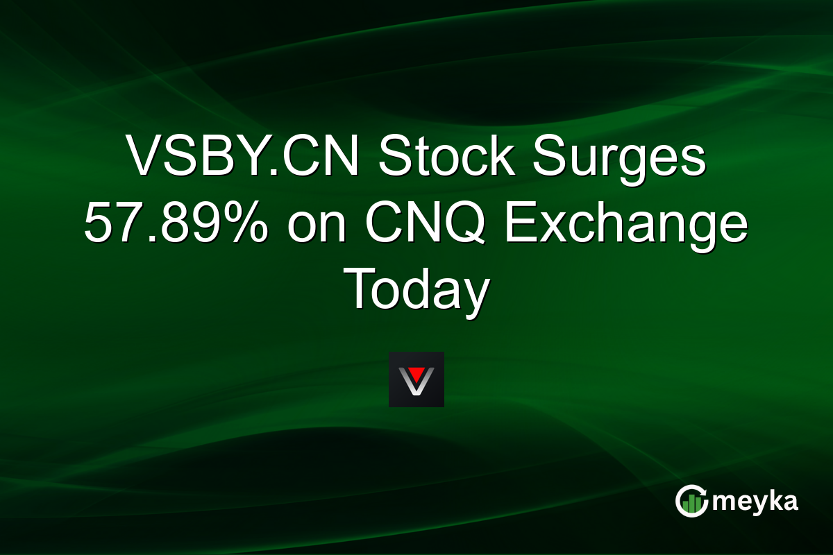 VSBY.CN Stock Surges 57.89% on CNQ Exchange Today
