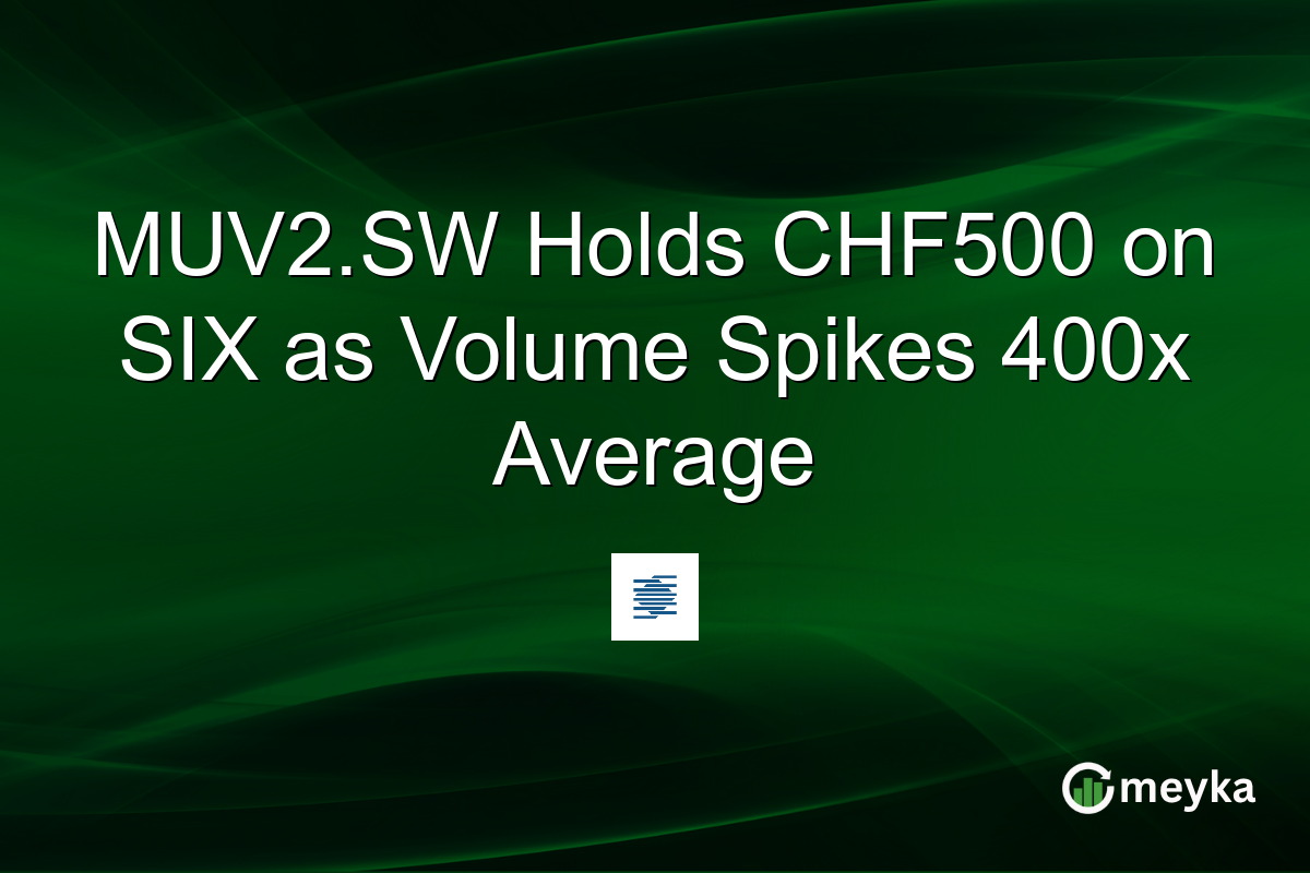 MUV2.SW Holds CHF500 on SIX as Volume Spikes 400x Average