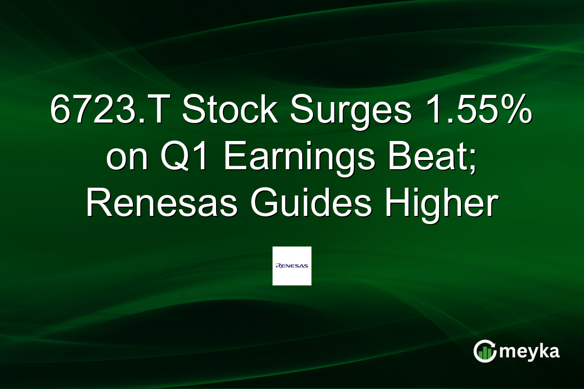6723.T Stock Surges 1.55% on Q1 Earnings Beat; Renesas Guides Higher