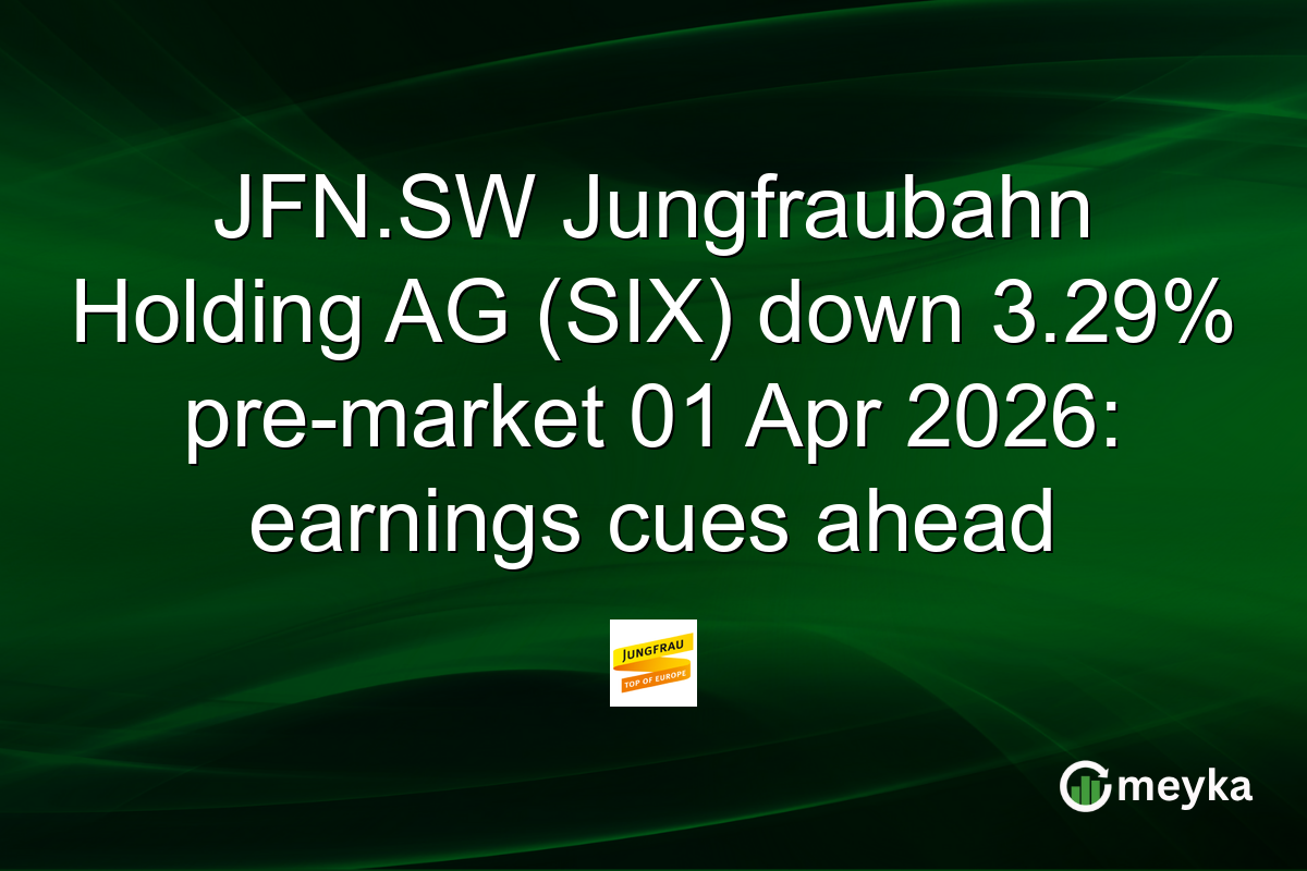 JFN.SW Jungfraubahn Holding AG (SIX) down 3.29% pre-market 01 Apr 2026: earnings cues ahead