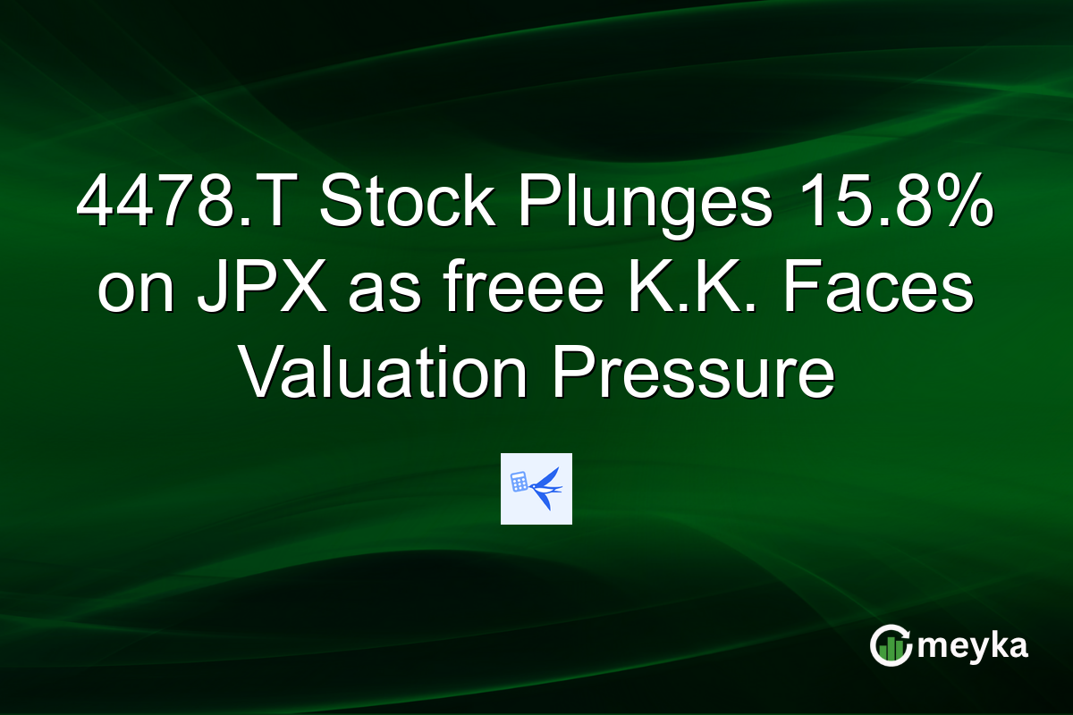 4478.T Stock Plunges 15.8% on JPX as freee K.K. Faces Valuation Pressure