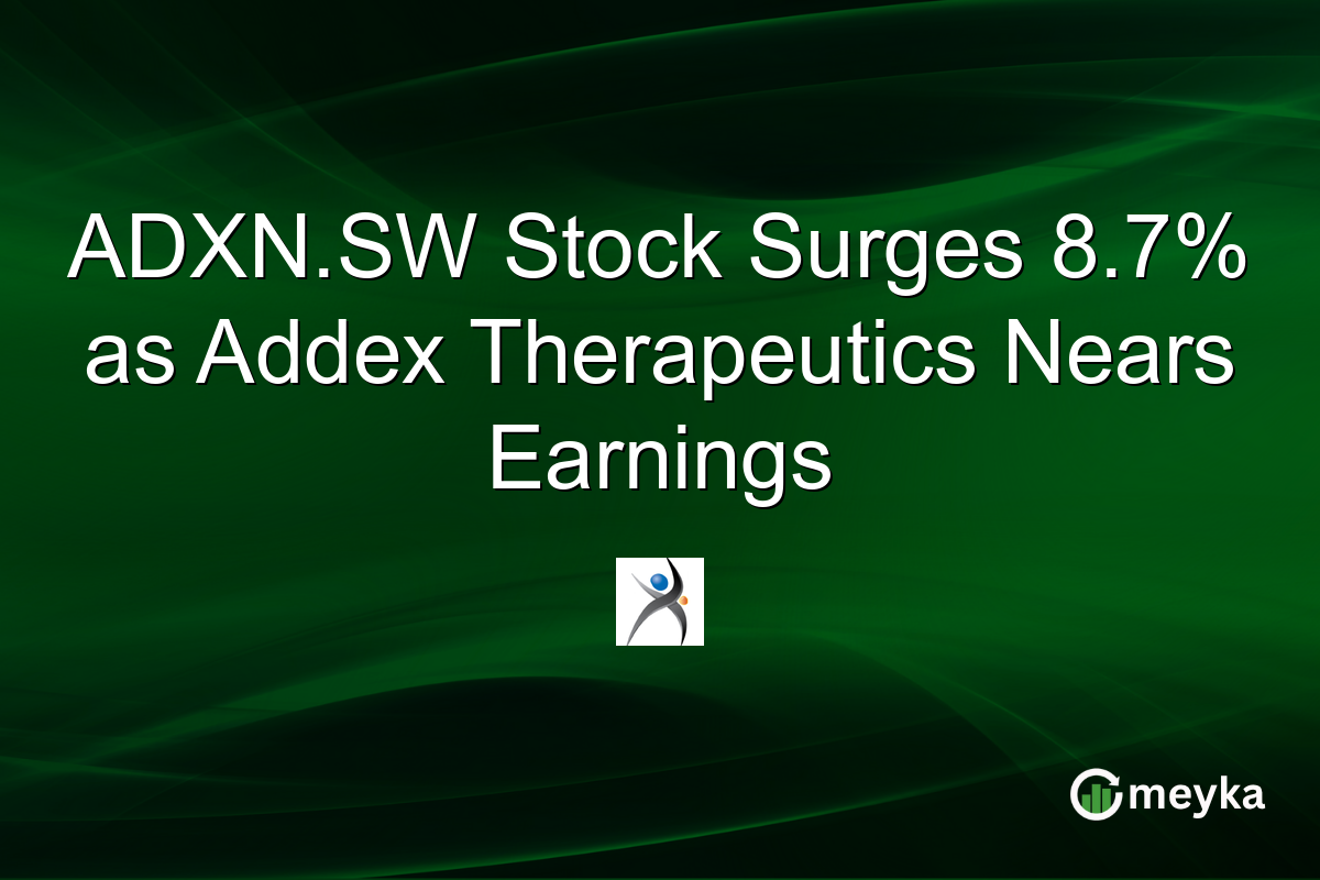 ADXN.SW Stock Surges 8.7% as Addex Therapeutics Nears Earnings