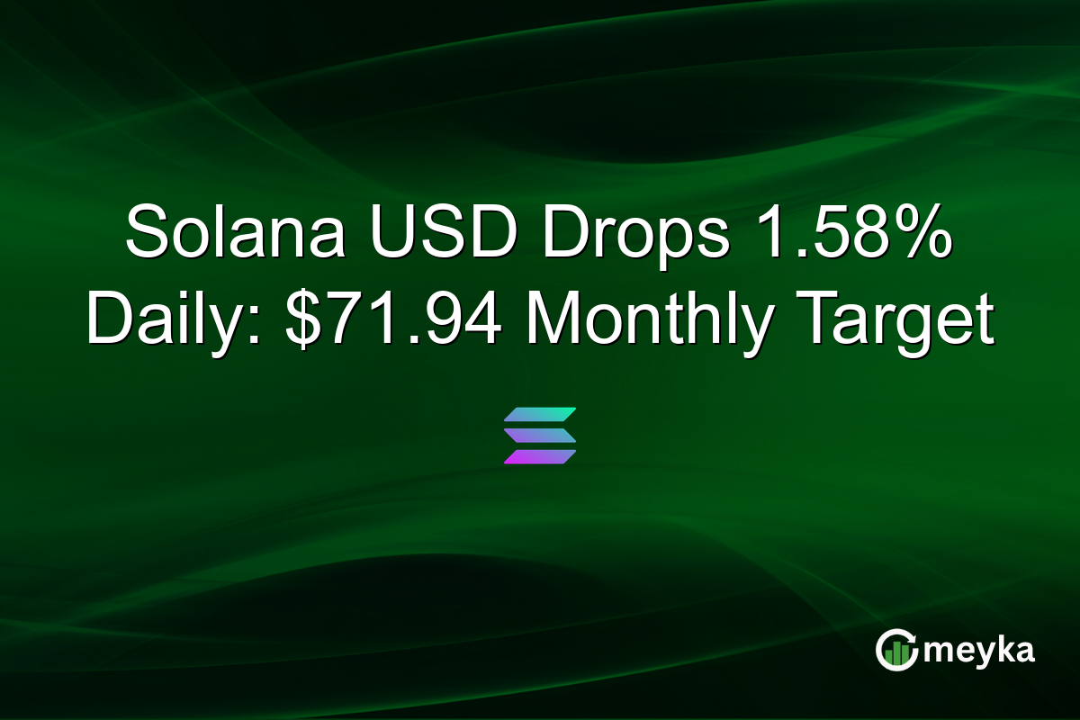 Solana USD Drops 1.58% Daily: $71.94 Monthly Target