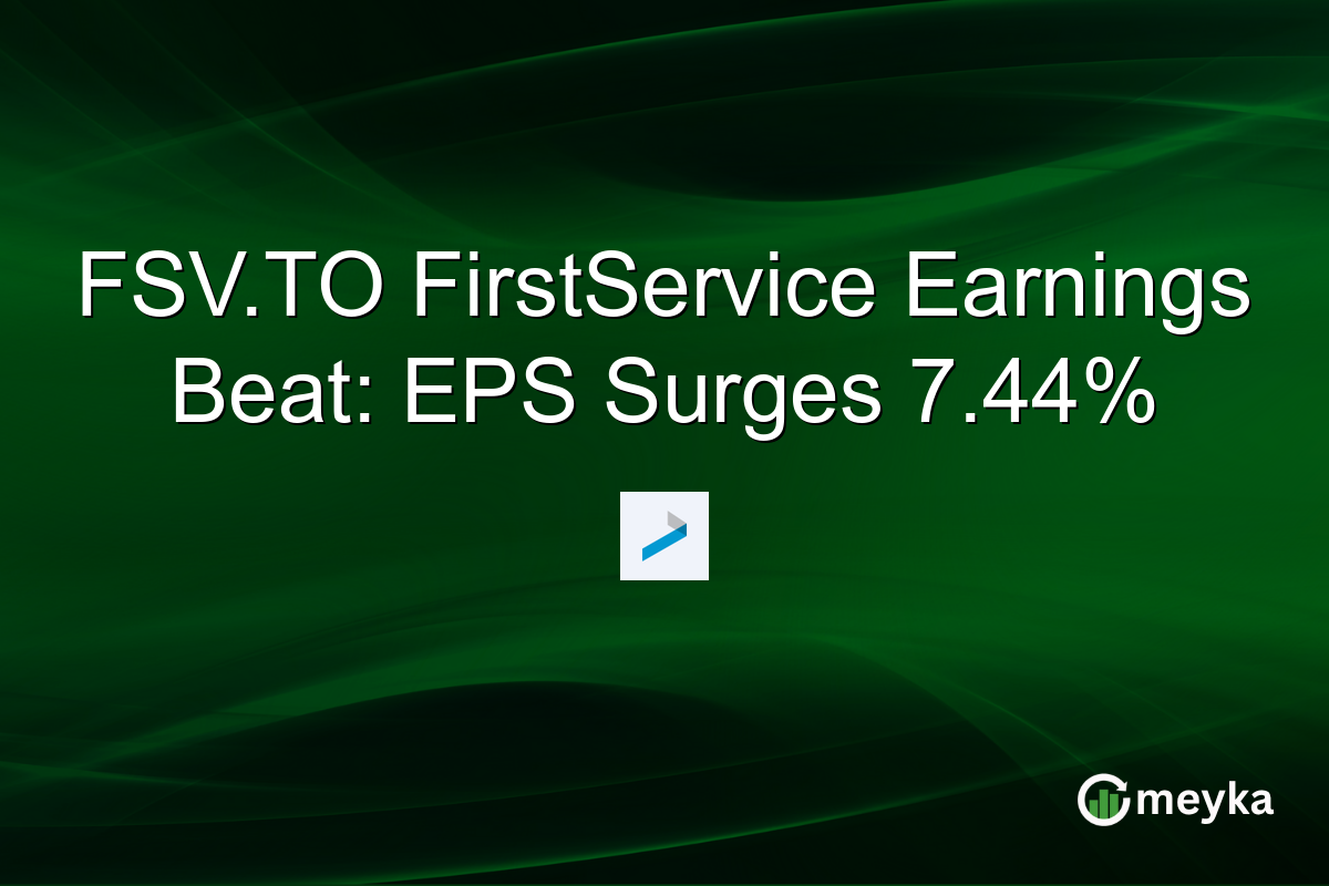 FSV.TO FirstService Earnings Beat: EPS Surges 7.44%