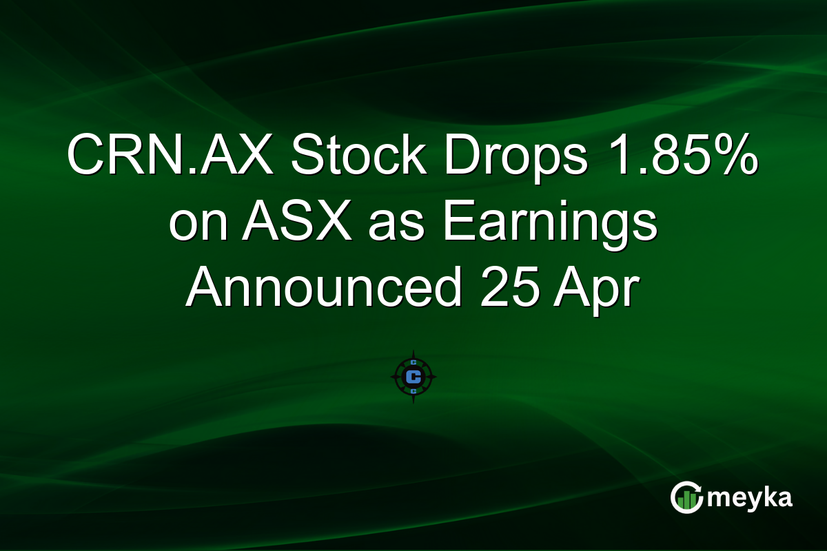 CRN.AX Stock Drops 1.85% on ASX as Earnings Announced 25 Apr