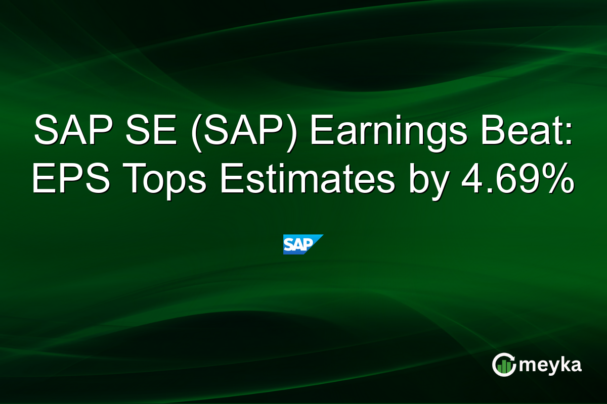 SAP SE (SAP) Earnings Beat: EPS Tops Estimates by 4.69%