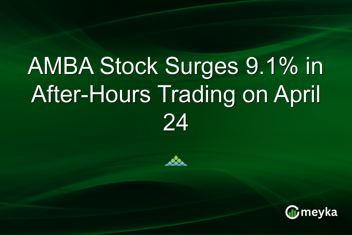 AMBA Stock Surges 9.1% in After-Hours Trading on April 24