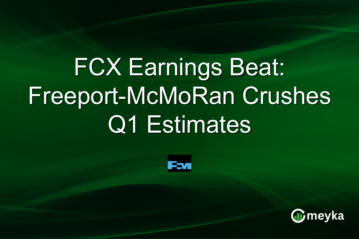 FCX Earnings Beat: Freeport-McMoRan Crushes Q1 Estimates