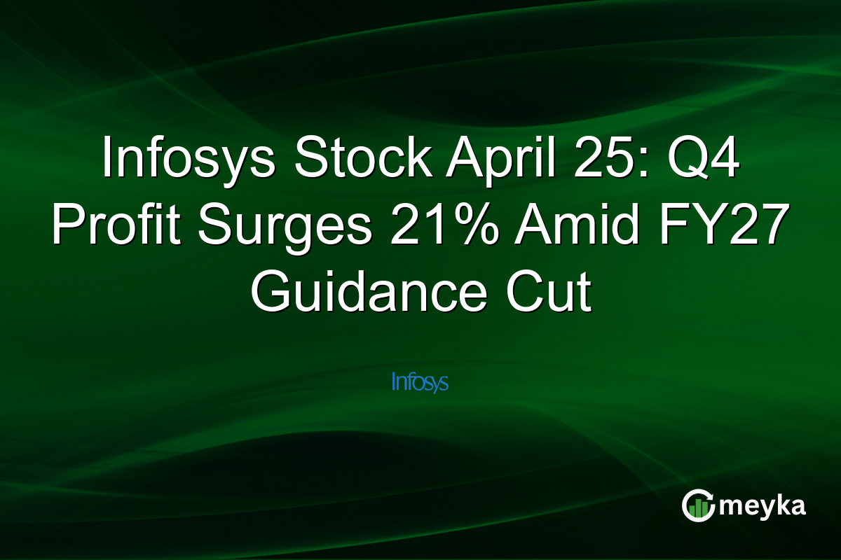 Infosys Stock April 25: Q4 Profit Surges 21% Amid FY27 Guidance Cut