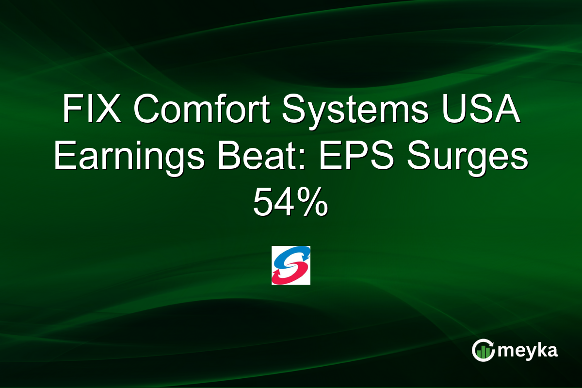FIX Comfort Systems USA Earnings Beat: EPS Surges 54%