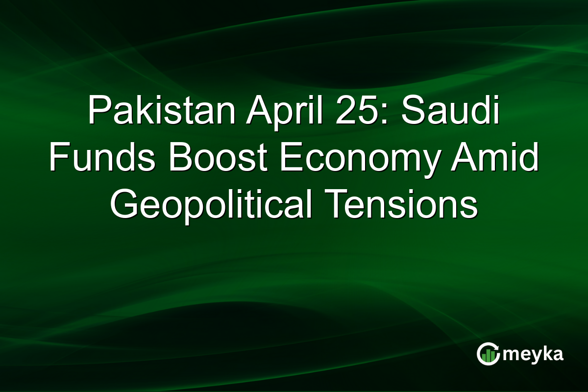 Pakistan April 25: Saudi Funds Boost Economy Amid Geopolitical Tensions