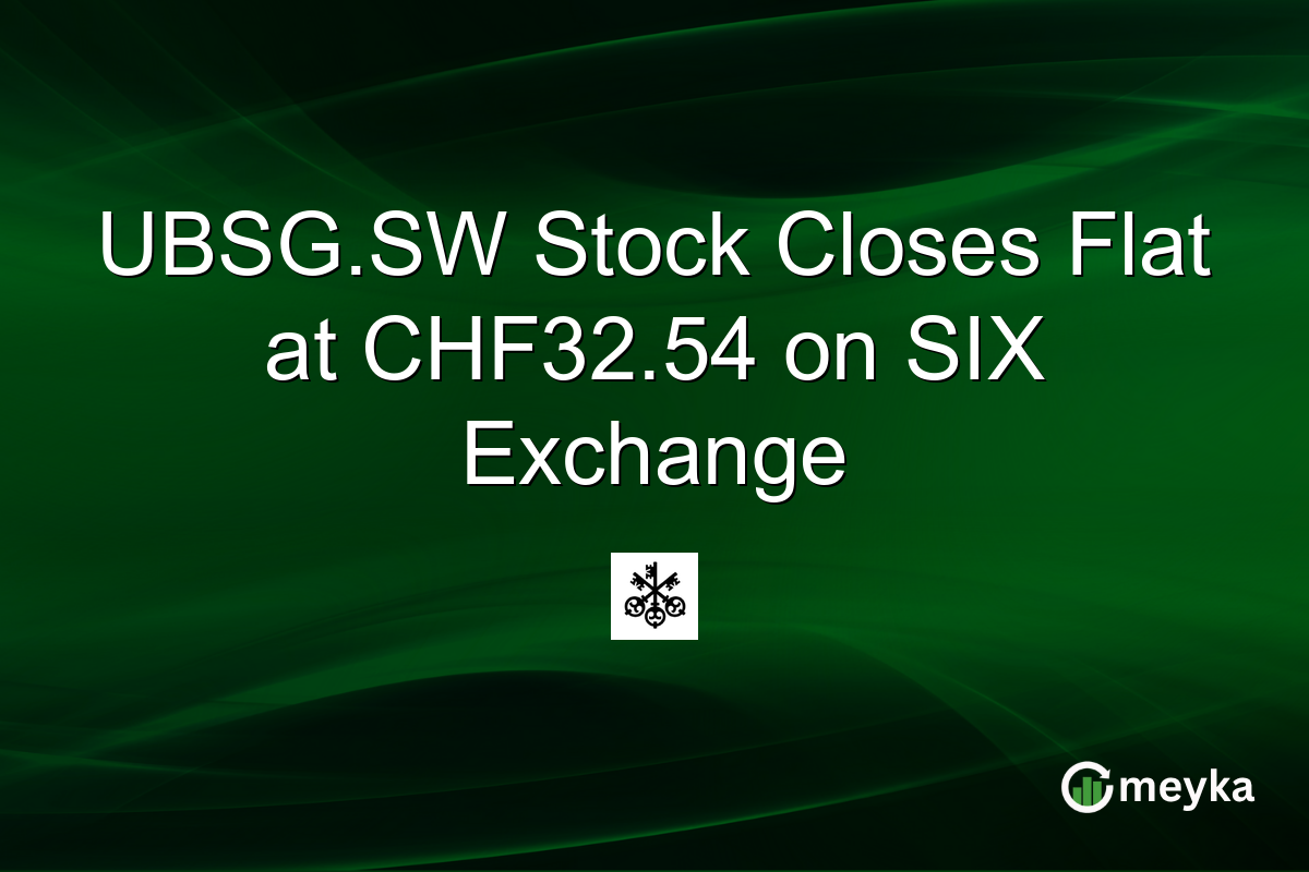 UBSG.SW Stock Closes Flat at CHF32.54 on SIX Exchange