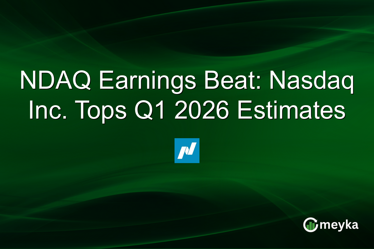 NDAQ Earnings Beat: Nasdaq Inc. Tops Q1 2026 Estimates