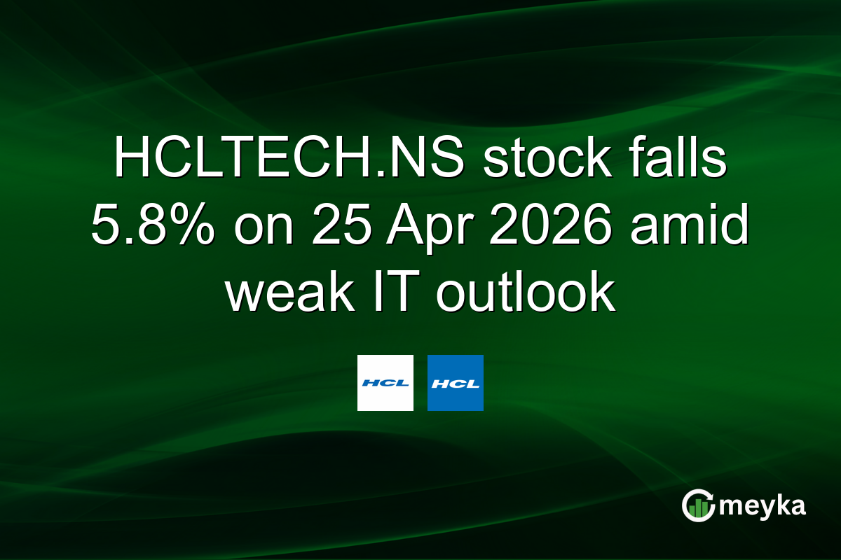 HCLTECH.NS stock falls 5.8% on 25 Apr 2026 amid weak IT outlook