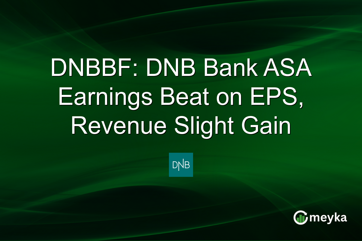 DNBBF: DNB Bank ASA Beats EPS Estimate in Q1 2026