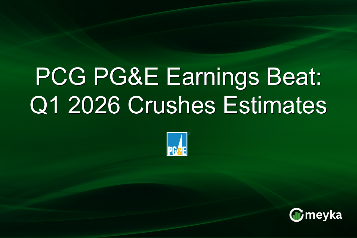 PCG PG&E Earnings Beat: Q1 2026 Crushes Estimates