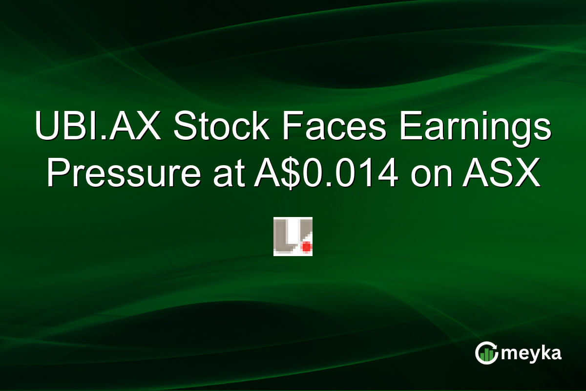 UBI.AX Stock Faces Earnings Pressure at A$0.014 on ASX