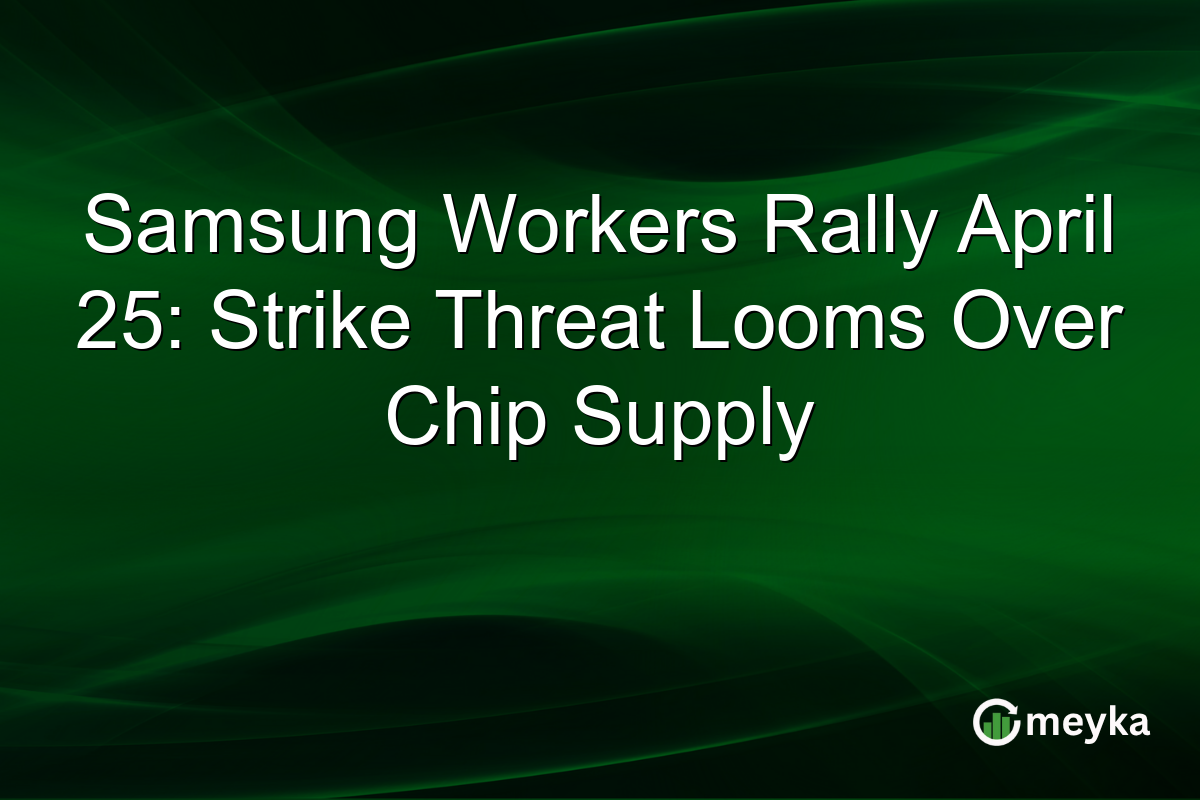 Samsung Workers Rally April 25: Strike Threat Looms Over Chip Supply