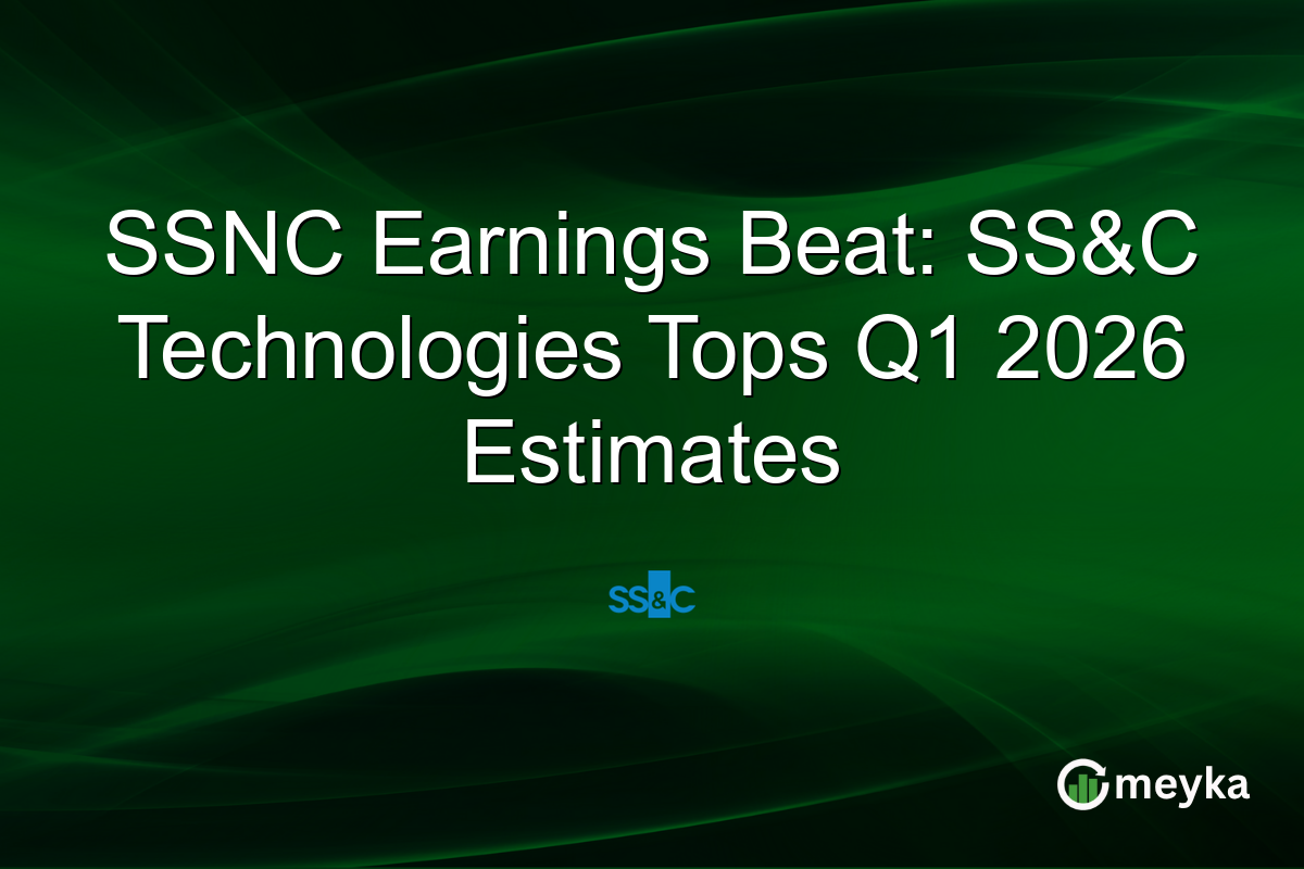 SSNC Earnings Beat: SS&C Technologies Tops Q1 2026 Estimates