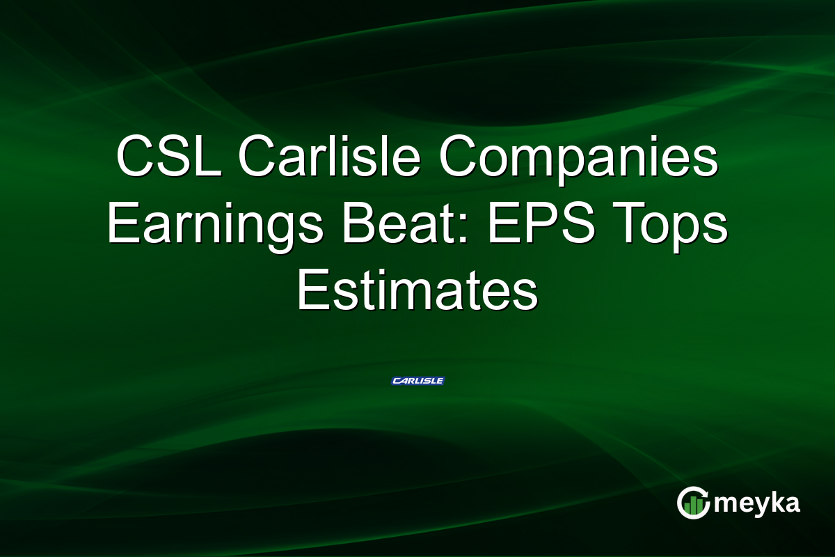 CSL Carlisle Companies Earnings Beat: EPS Tops Estimates