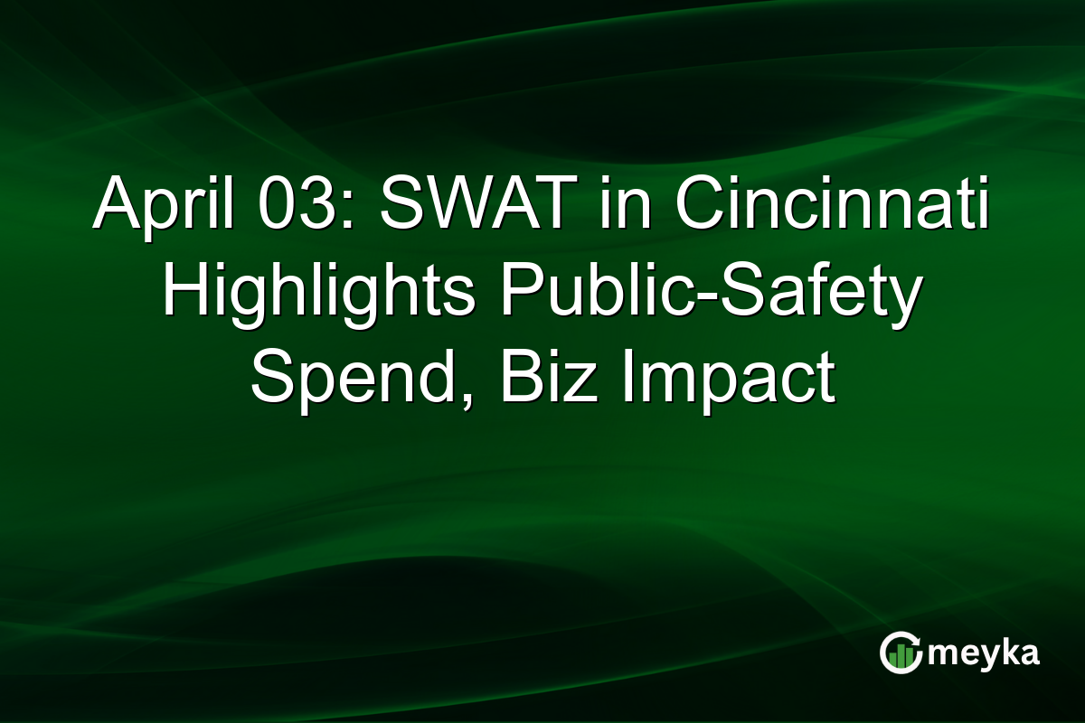 April 03: SWAT in Cincinnati Highlights Public-Safety Spend, Biz Impact