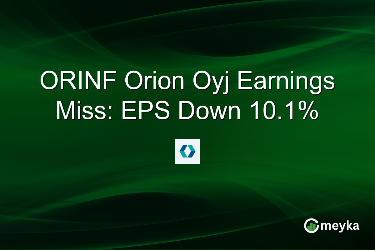 ORINF Orion Oyj Earnings Miss: EPS Down 10.1%