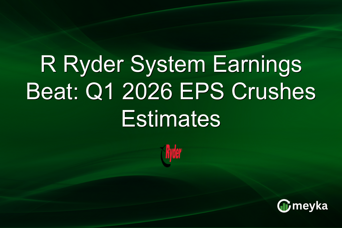 R Ryder System Earnings Beat: Q1 2026 EPS Crushes Estimates