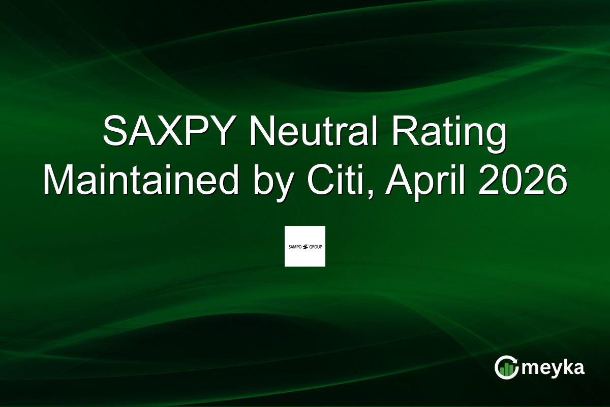 SAXPY Neutral Rating Maintained by Citi, April 2026