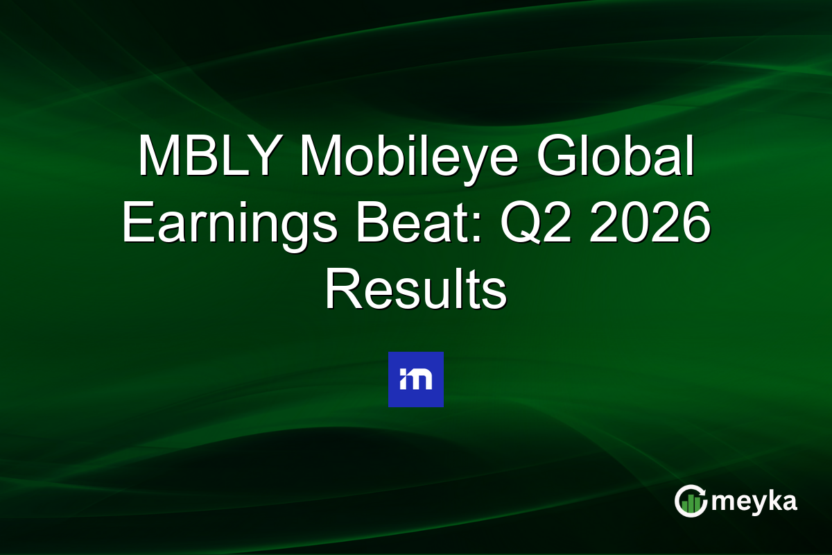MBLY Mobileye Global Earnings Beat: Q2 2026 Results