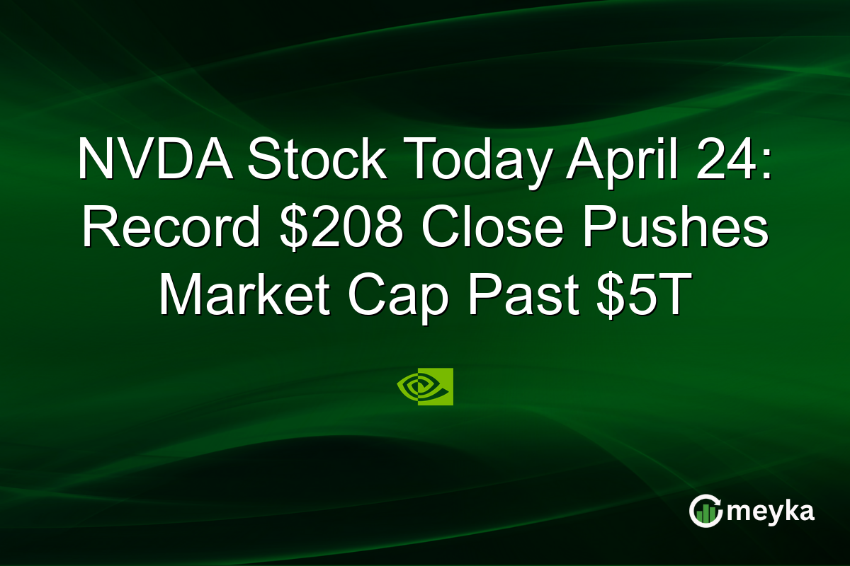NVDA Stock Today April 24: Record $208 Close Pushes Market Cap Past $5T