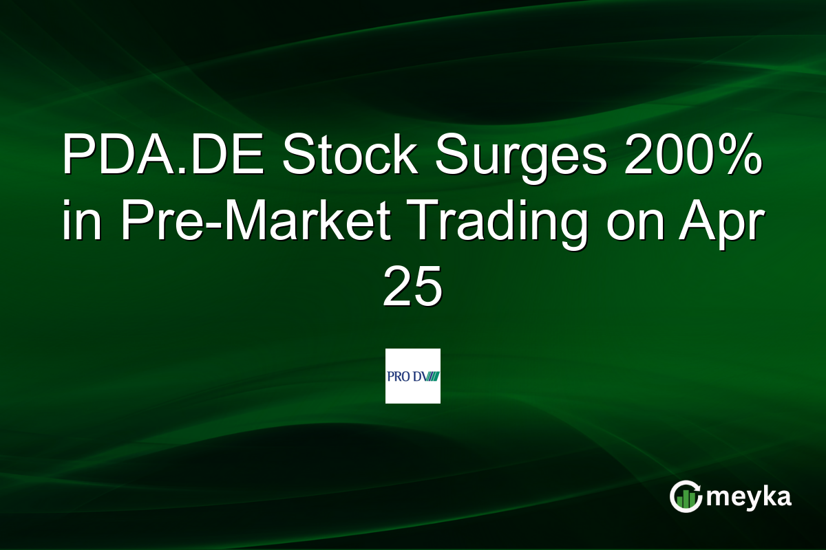 PDA.DE Stock Surges 200% in Pre-Market Trading on Apr 25