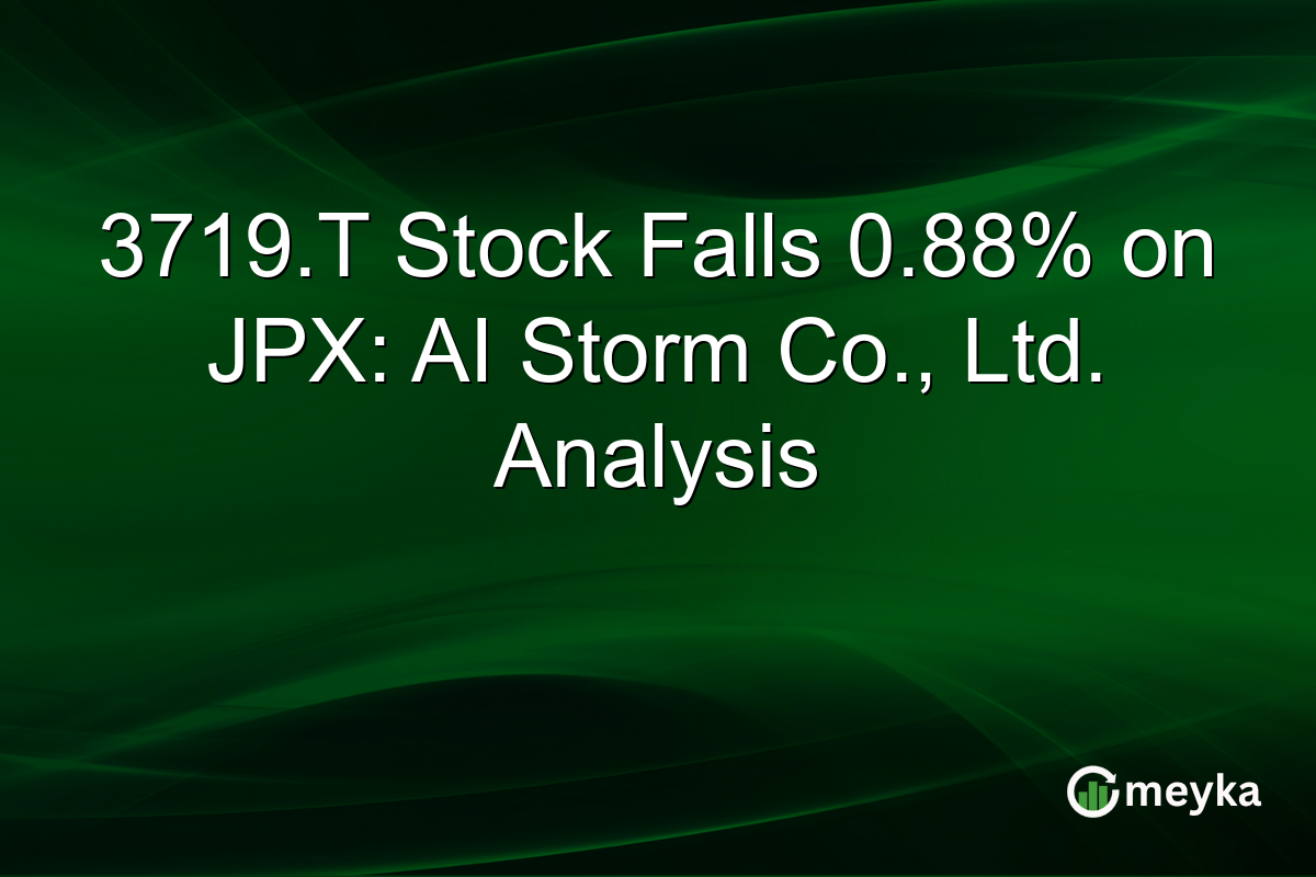 3719.T Stock Falls 0.88% on JPX: AI Storm Co., Ltd. Analysis