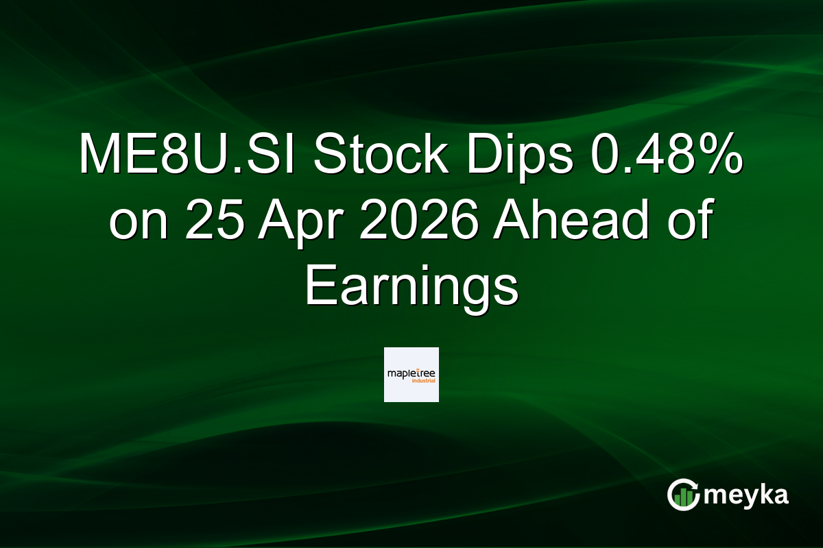 ME8U.SI Stock Dips 0.48% on 25 Apr 2026 Ahead of Earnings