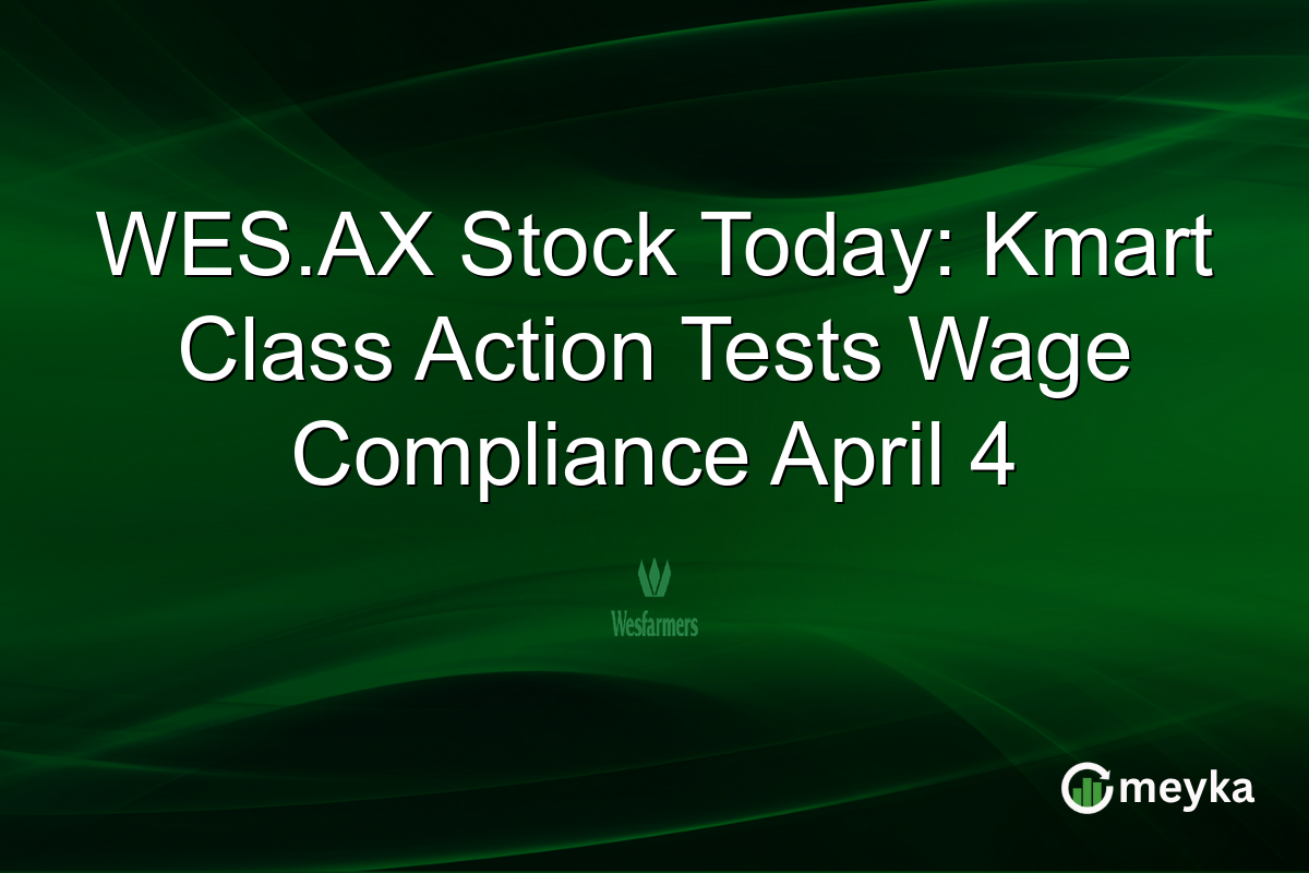 WES.AX Stock Today: Kmart Class Action Tests Wage Compliance April 4