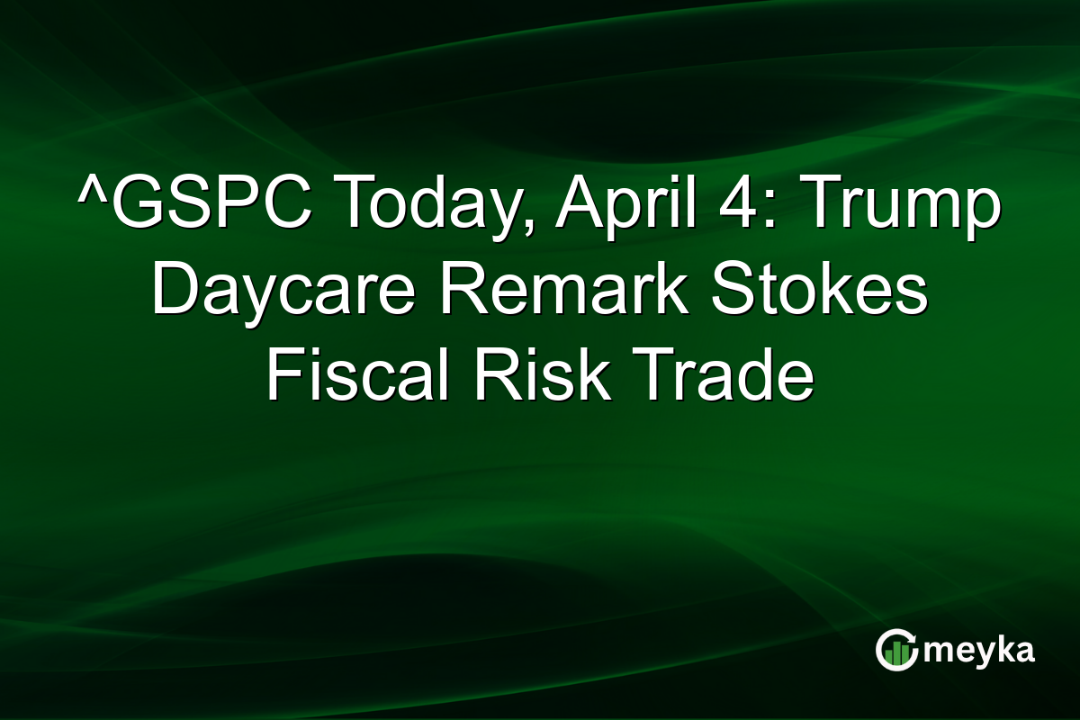 ^GSPC Today, April 4: Trump Daycare Remark Stokes Fiscal Risk Trade