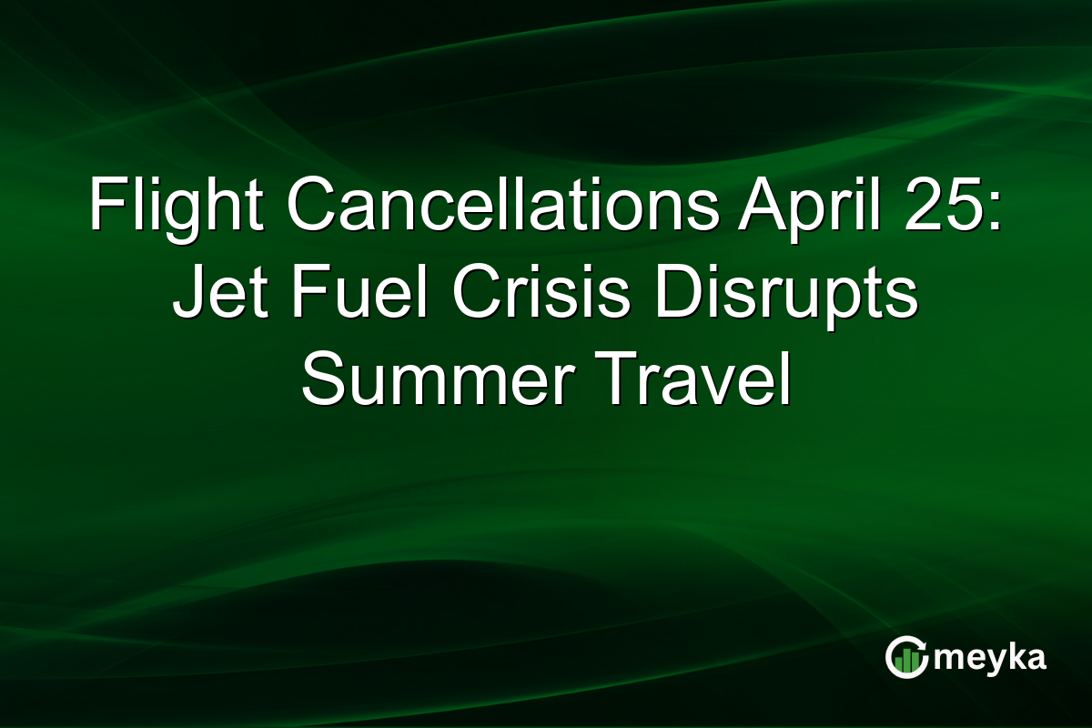 Flight Cancellations April 25: Jet Fuel Crisis Disrupts Summer Travel