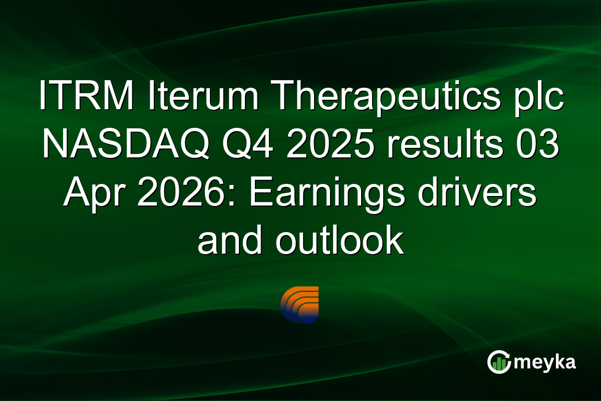 ITRM Iterum Therapeutics plc NASDAQ Q4 2025 results 03 Apr 2026: Earnings drivers and outlook