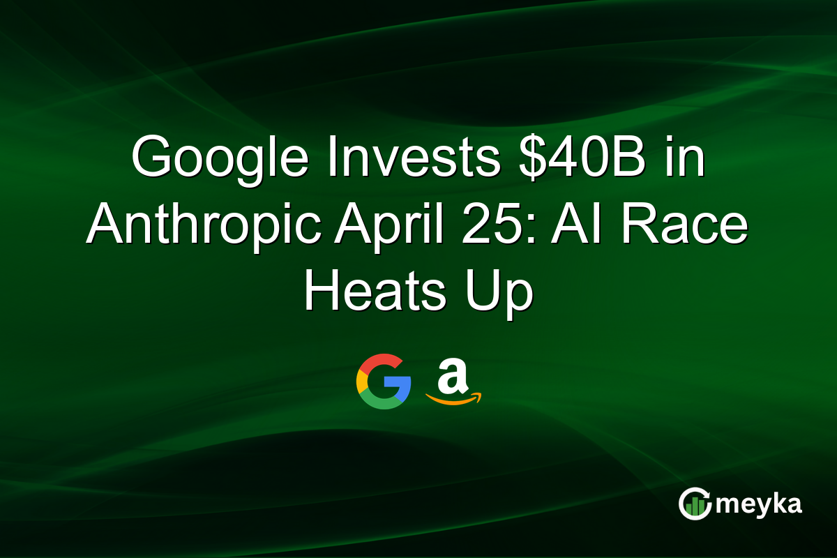 Google Invests $40B in Anthropic April 25: AI Race Heats Up