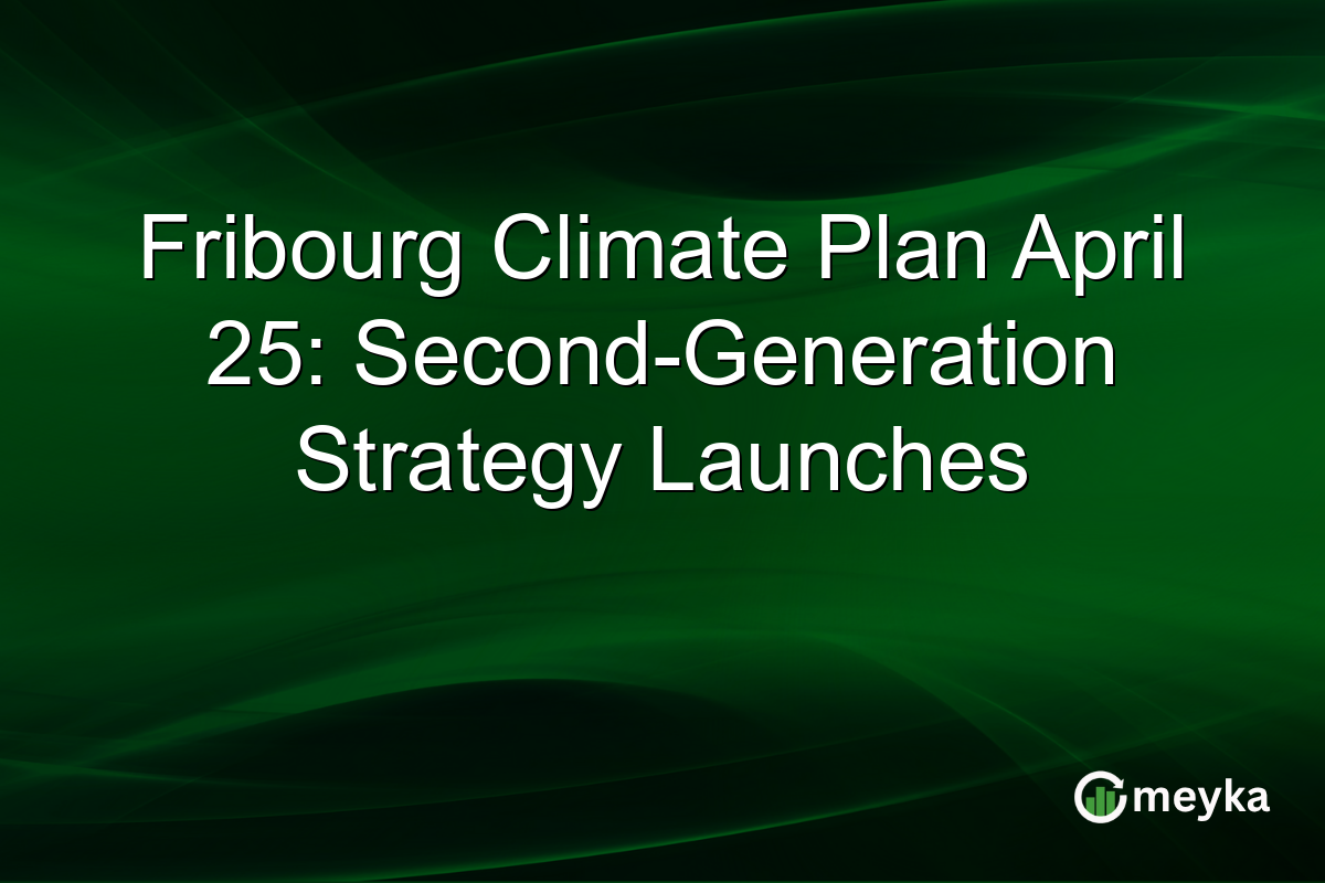 Fribourg Climate Plan April 25: Second-Generation Strategy Launches