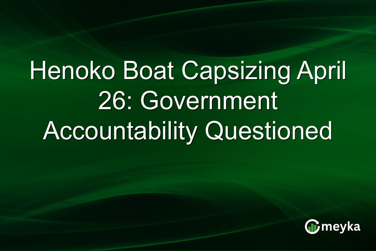 Henoko Boat Capsizing April 26: Government Accountability Questioned