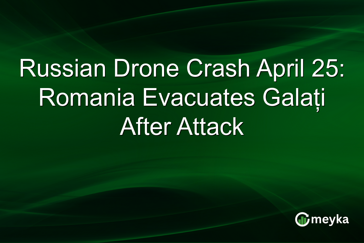 Russian Drone Crash April 25: Romania Evacuates Galați After Attack