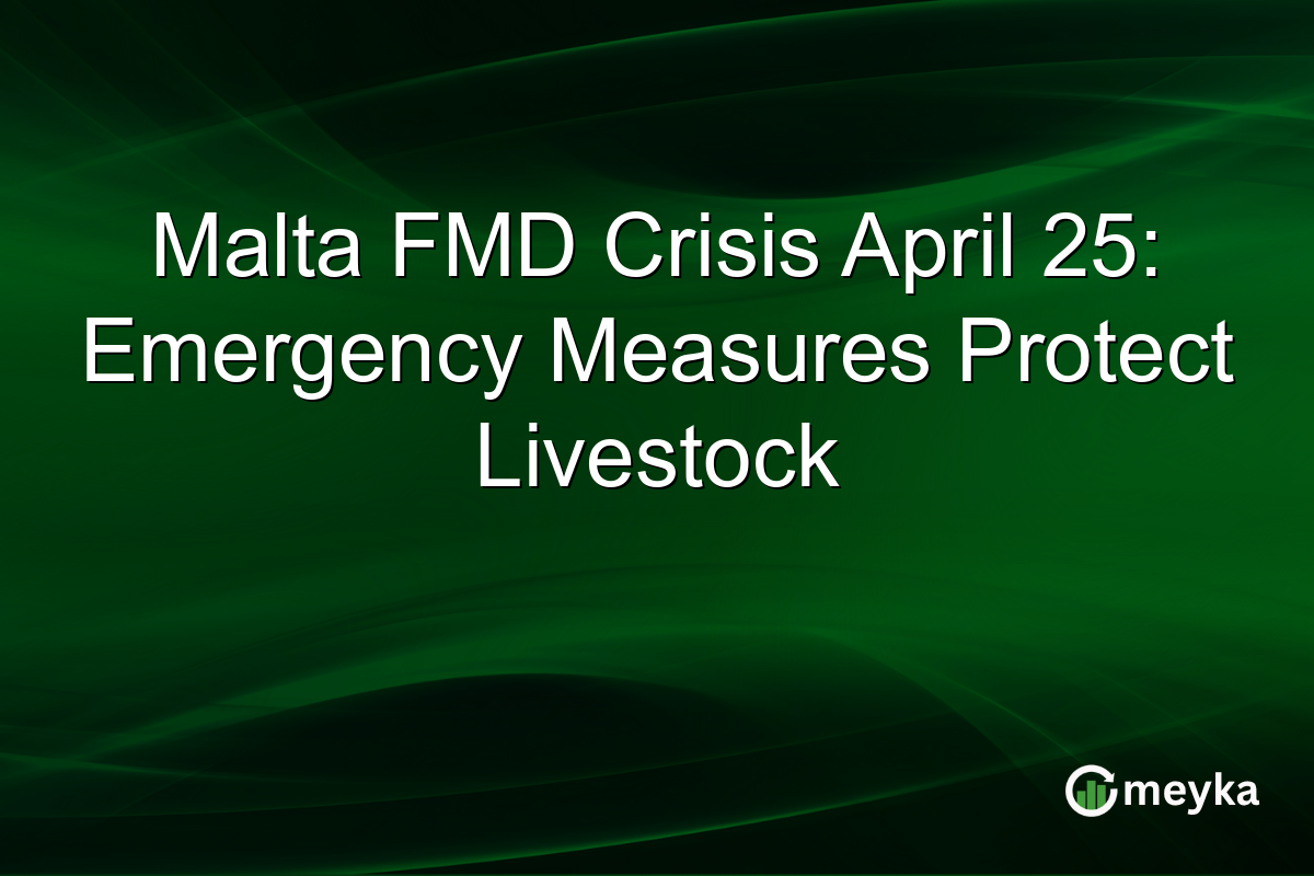 Malta FMD Crisis April 25: Emergency Measures Protect Livestock